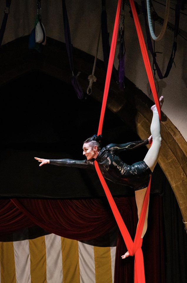 Emily Rose - stilt walker with fans